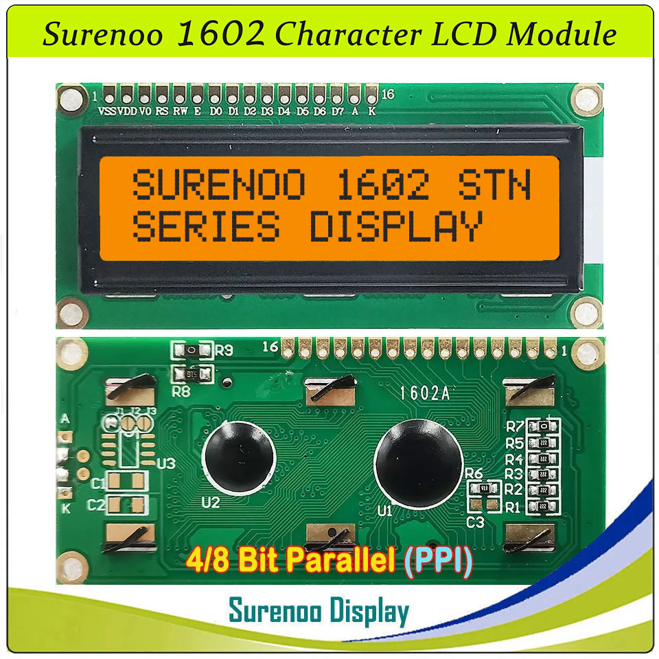 Surenoo 1602 16X2 162 5V 4-Bit - Lcd 1602 评论和价格