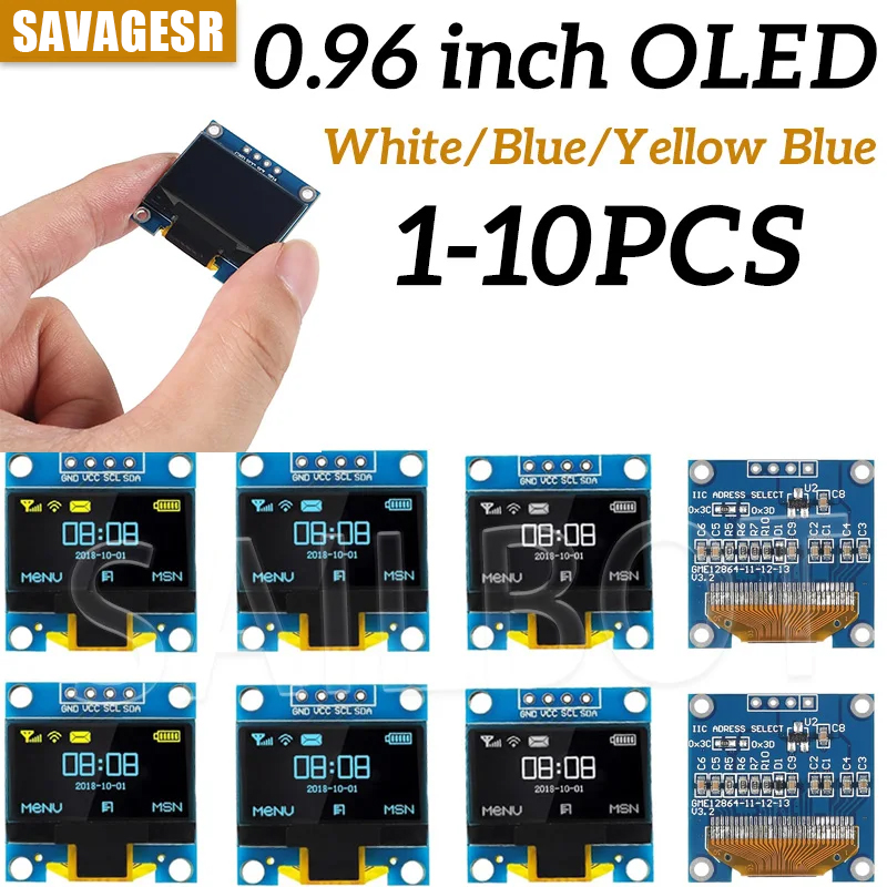 1-10PCS 0.96 Inch OLED Display - Ssd1306 评论和价格