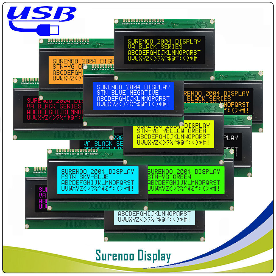 Surenoo LCD2USB USB 204 20X4 2 - Lcd 1602 评论和价格