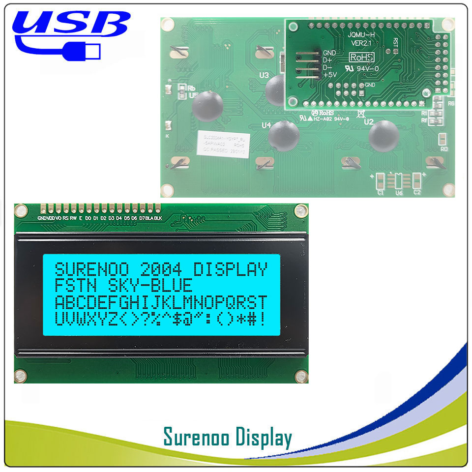 Surenoo LCD2USB USB 204 20X4 2 - Lcd 1602 评论和价格
