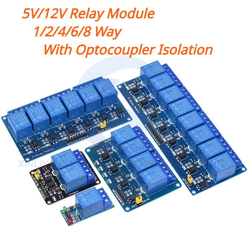 5/12V 1/2/4/6/8 Channel Relay  - Relay Module 4 Channel 评论和价格