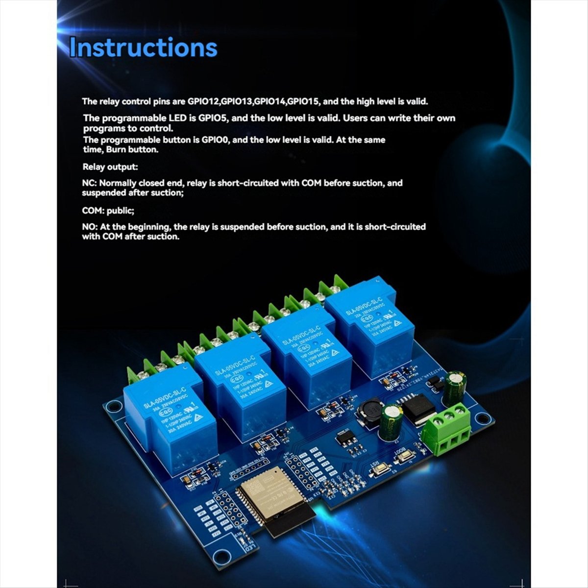 HDL 4 Channel Relay Module 30A - Relay Module 4 Channel 评论和价格